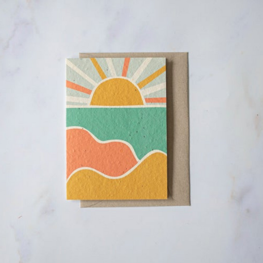 Turquoise Creative - Plantable seeded cards - Sunset-Pipp Pop