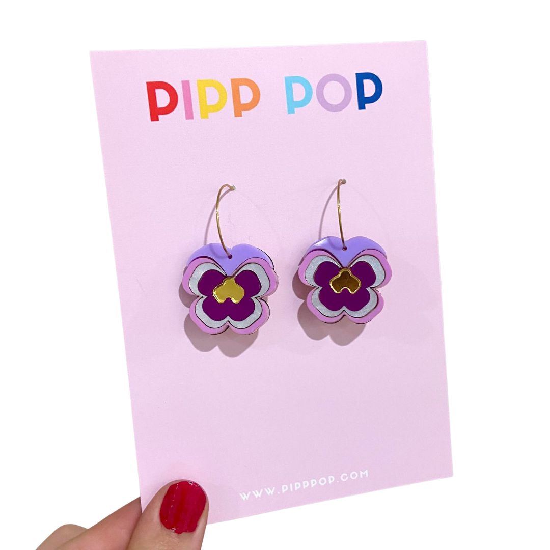 Pansy Dangles - 3 Colours Available-Pipp Pop