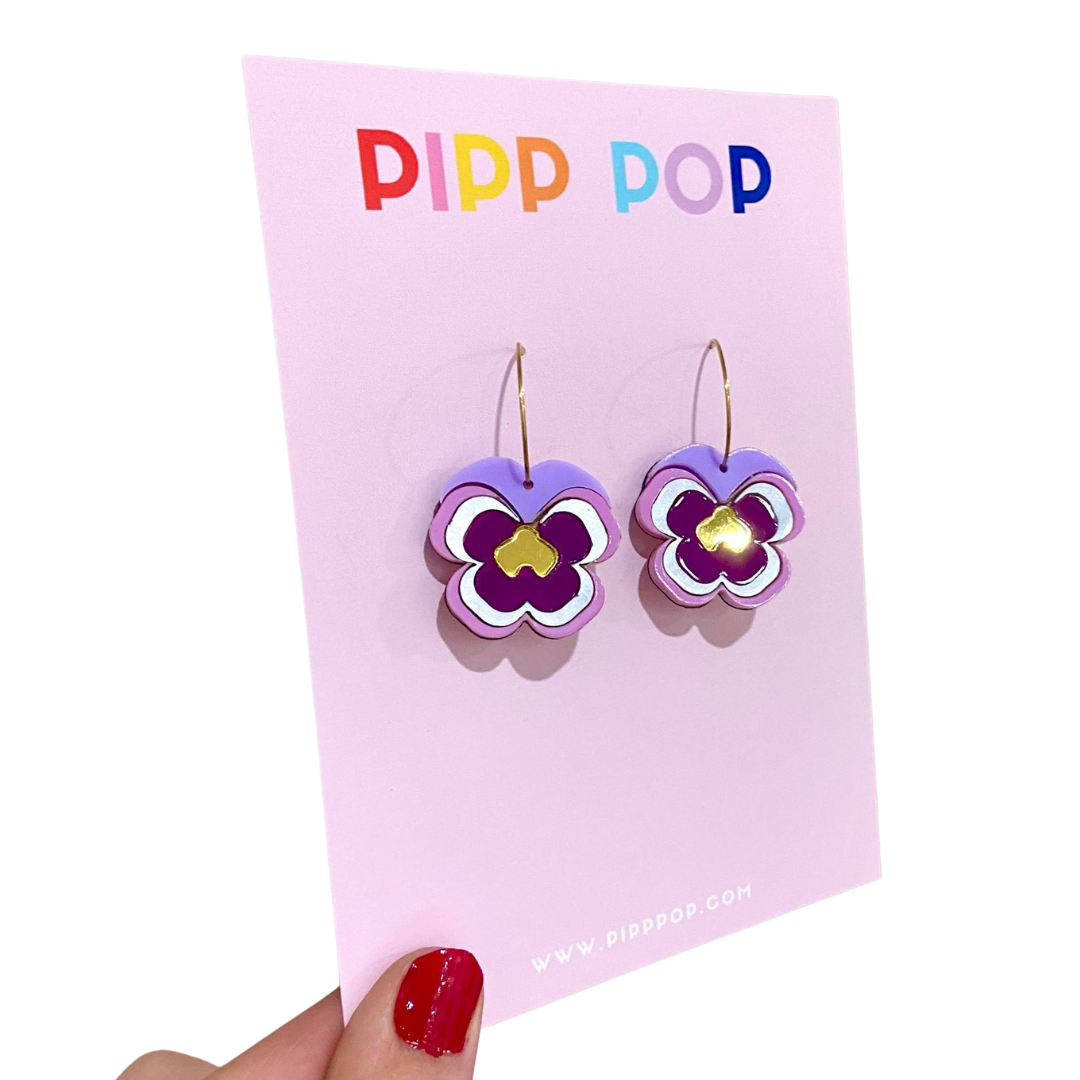 Pansy Dangles - 3 Colours Available-Pipp Pop