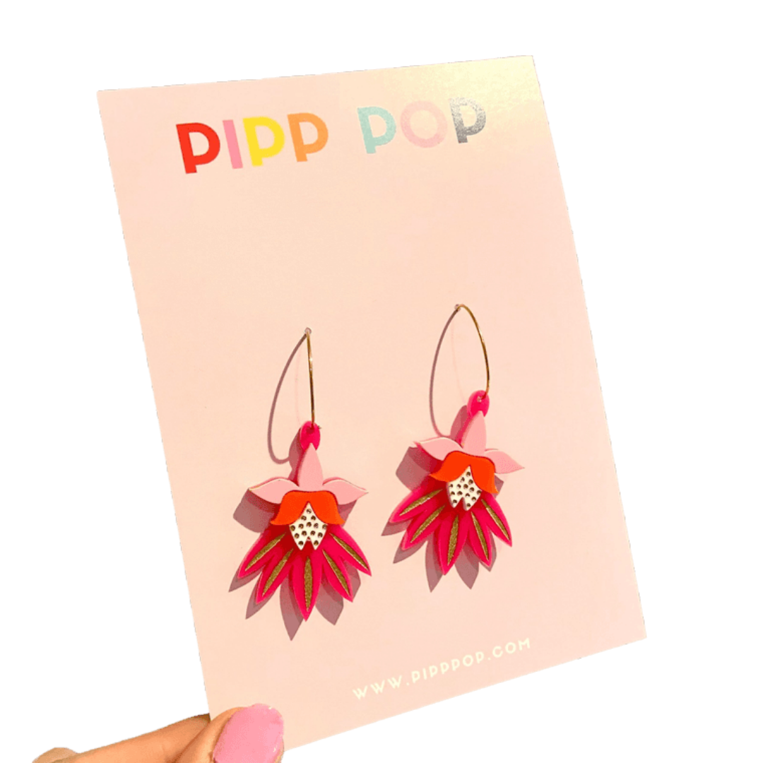 Dancing Blooms Statement Dangles - 6 Colours Available-Pipp Pop
