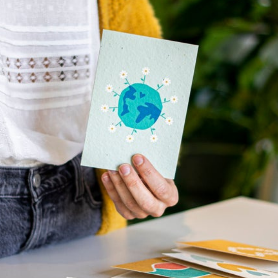 Turquoise Creative - Plantable seeded cards - Planet love-Pipp Pop