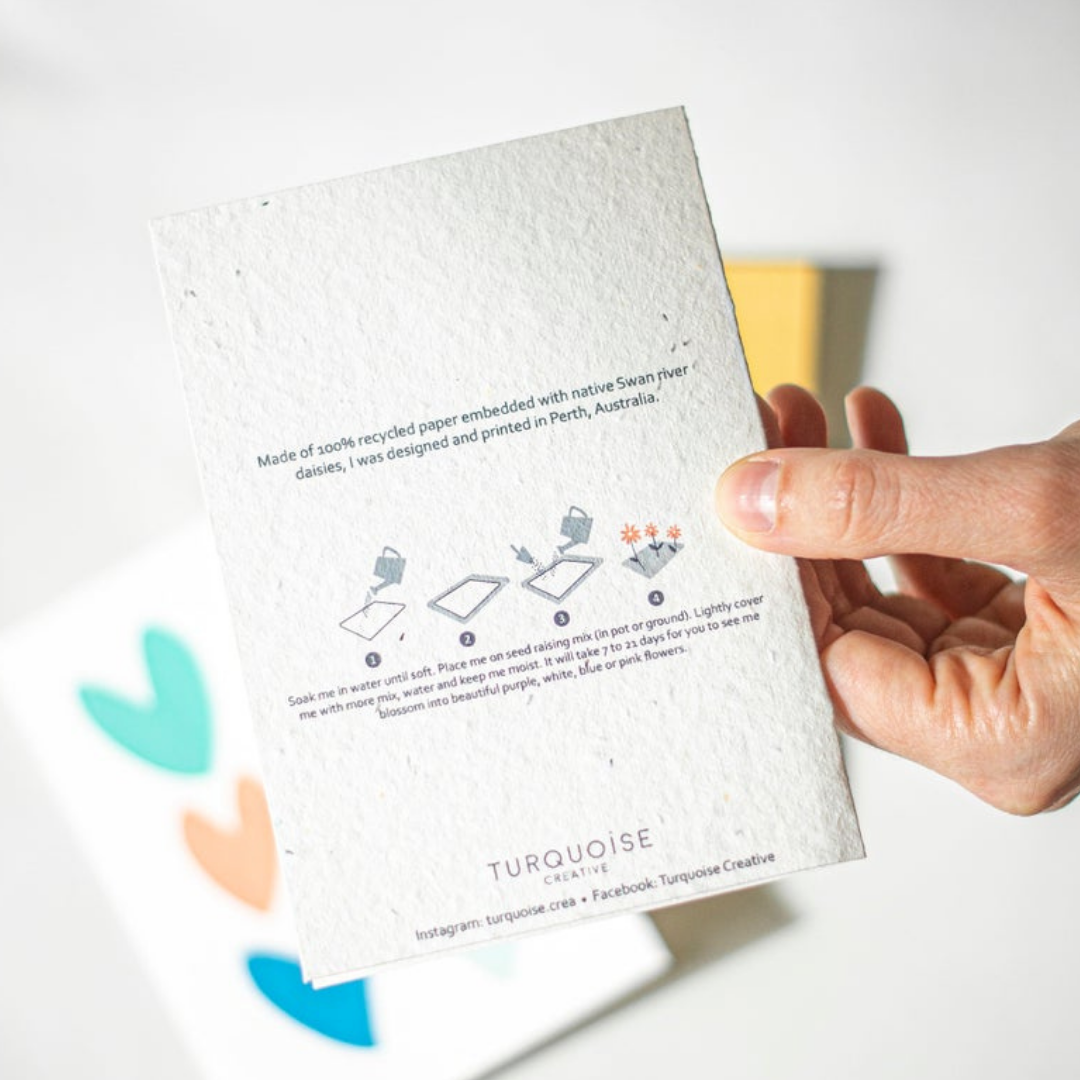 Turquoise Creative - Plantable seeded cards - Planet love-Pipp Pop