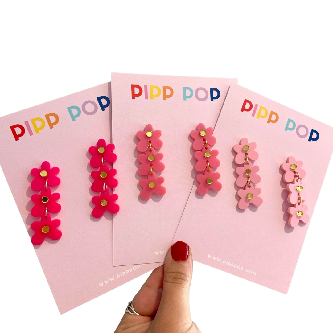 Mini Petal Dangles - 13 Colours Available-Pipp Pop