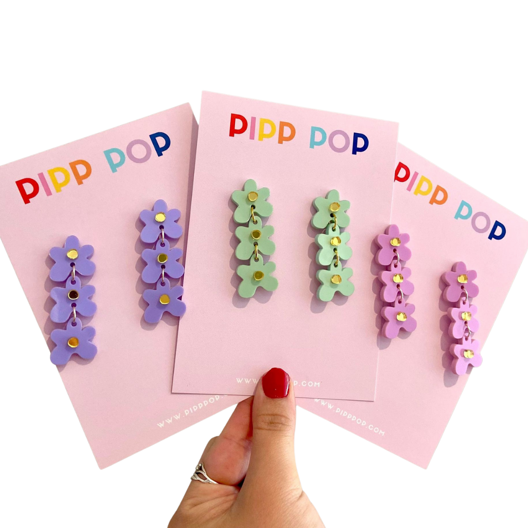 Mini Petal Dangles - 13 Colours Available-Pipp Pop