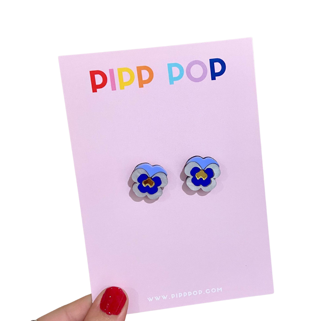 Pansy Mini Studs - 3 Colours Available-Pipp Pop