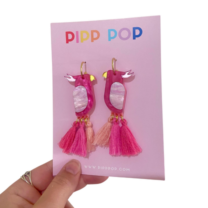 Pink Galah Dangles-Pipp Pop