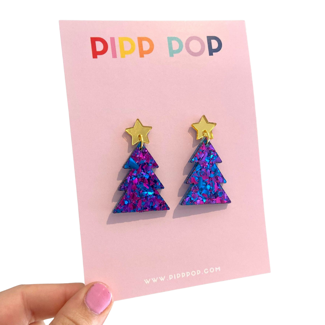 Christmas Tree Dangles - Sea of Purple-Pipp Pop