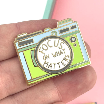 Focus On What Matters Lapel Pin-Pipp Pop