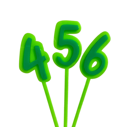 Number Cake Topper - Green-Pipp Pop
