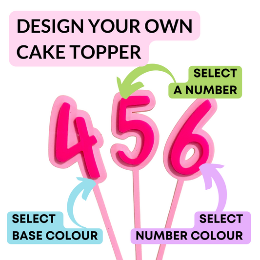 Number Cake Topper - Design Your Own-Pipp Pop