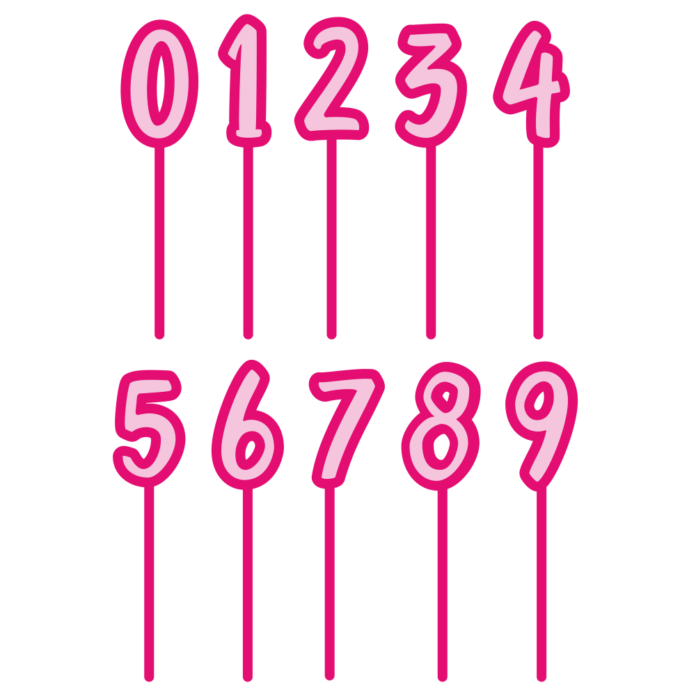 Unique Cake Toppers for Birthdays (Single Number Contain 1 Unit)