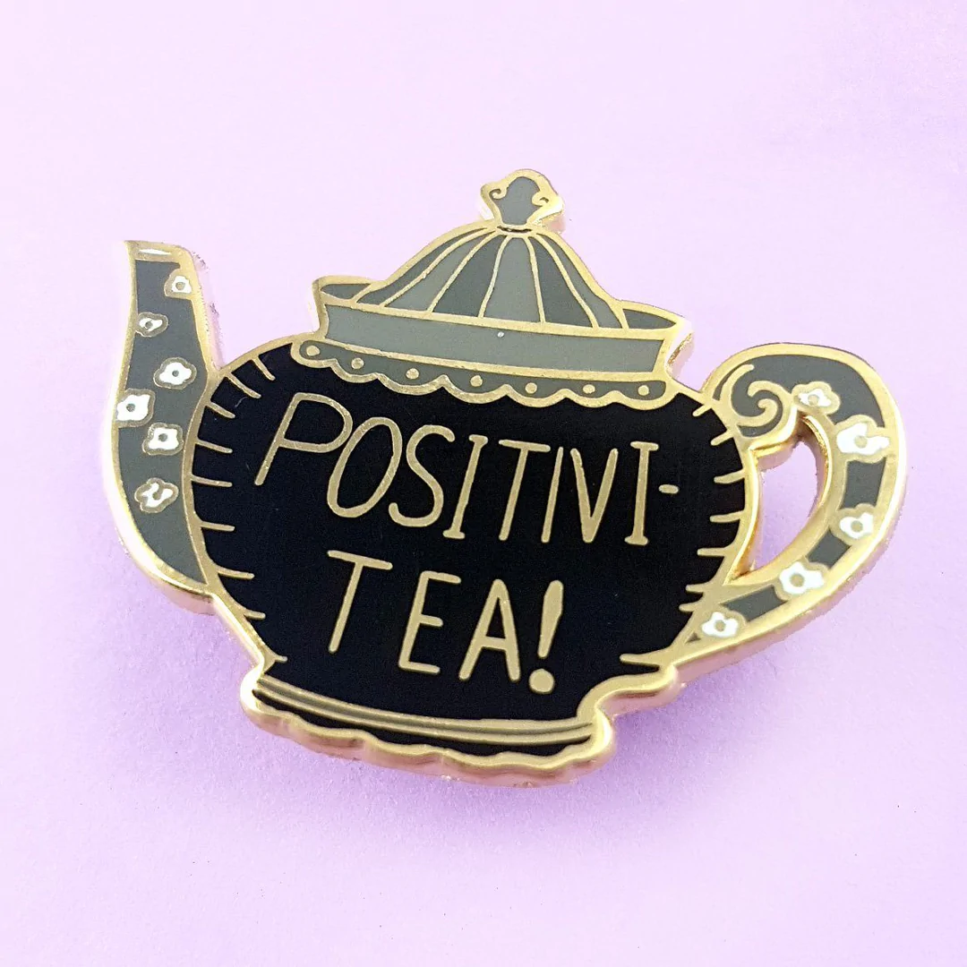Positivi-Tea-Pot Enamel Lapel Pin-Pipp Pop