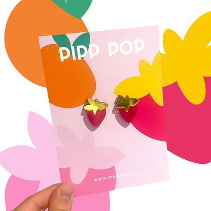 Strawberry Kisses Studs-Pipp Pop