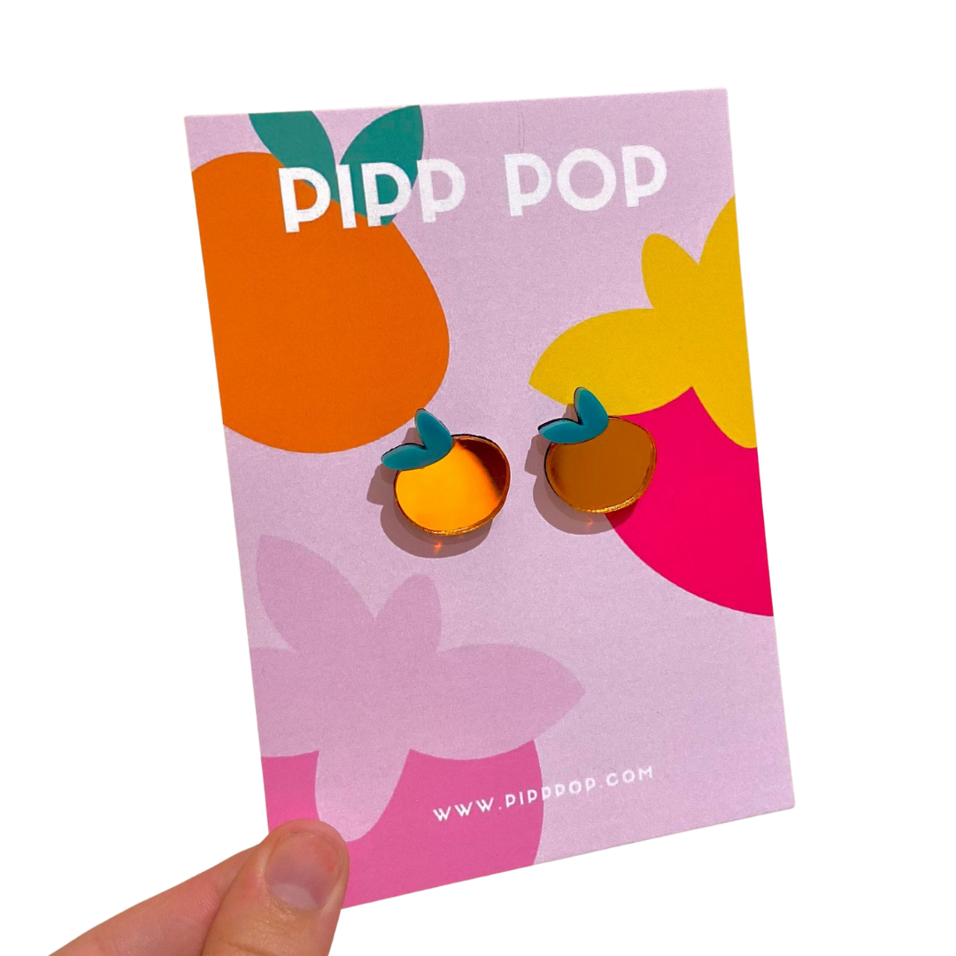 Orange Dreams Studs-Pipp Pop