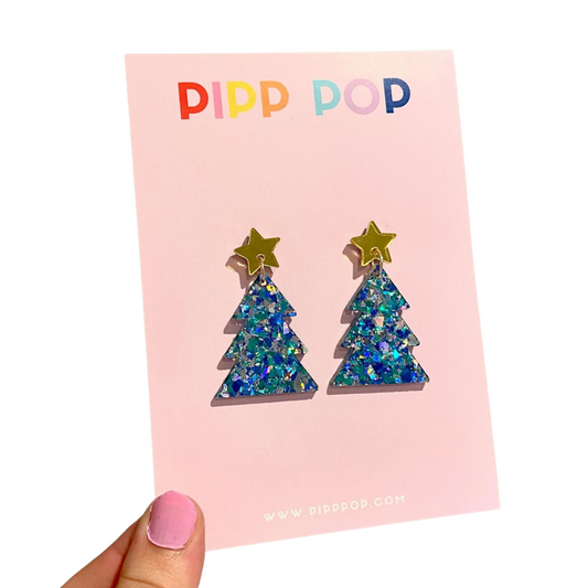 Christmas Tree Dangles - Blue-Pipp Pop